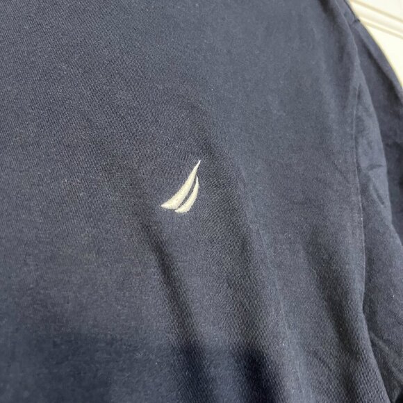 Nautica Short Sleeve Tee Navy Blue Embroidered Logo Size XL - Picture 3 of 4